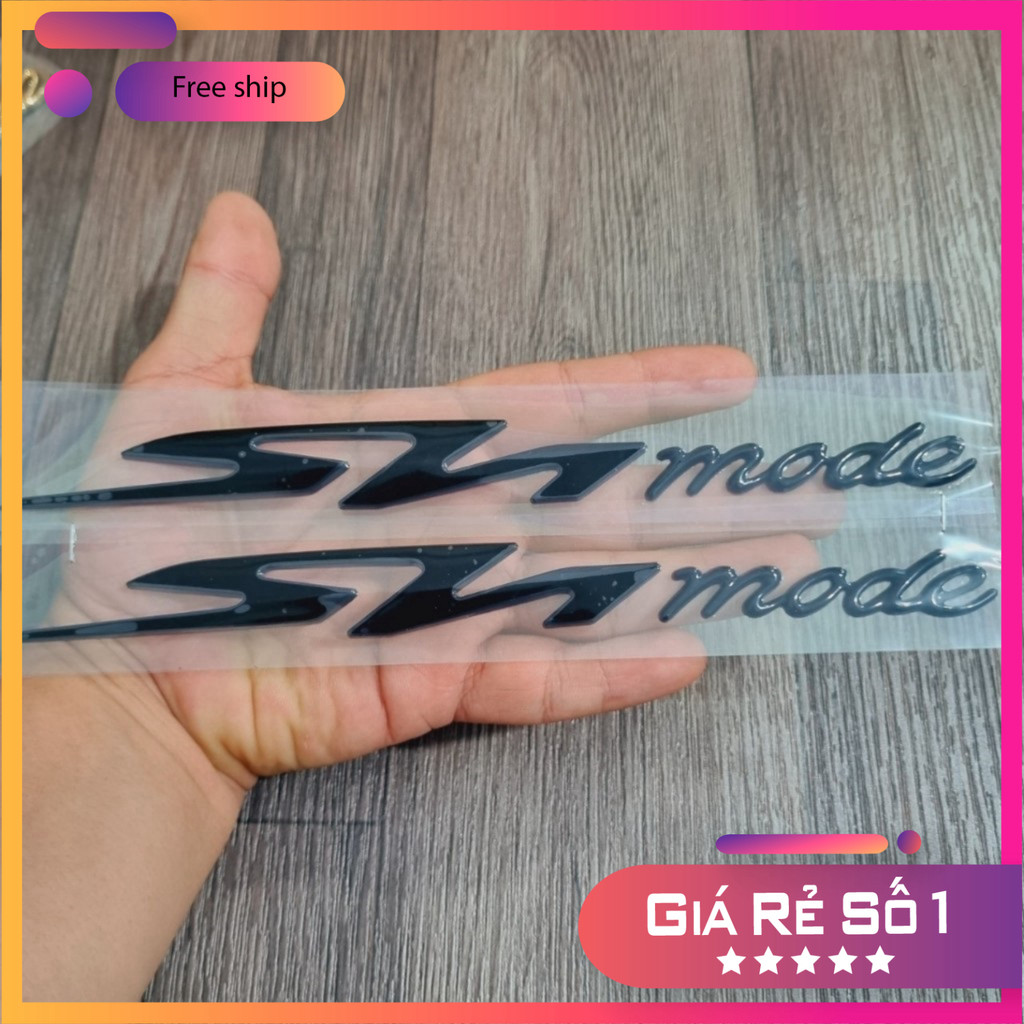 Hcm [Chuyên Tem Sh Mode] Tem Dán Xe Chữ Sh Mode Nổi Như Tem Zin Hãng Keo Cực Dính (Đời 2020 Đến 2024