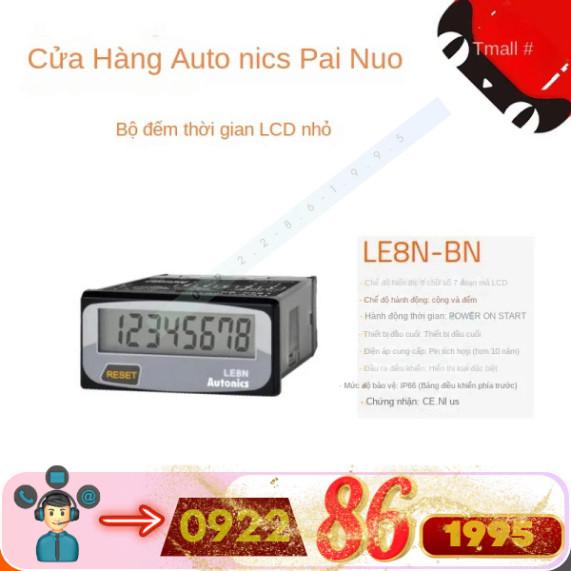 LE8N-BF LE8N-BN Bộ Hẹn Giờ LCD Autonics mới