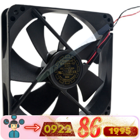 Quạt Làm Mát Yate Loon D12SH-12 12V 0.30A  mới