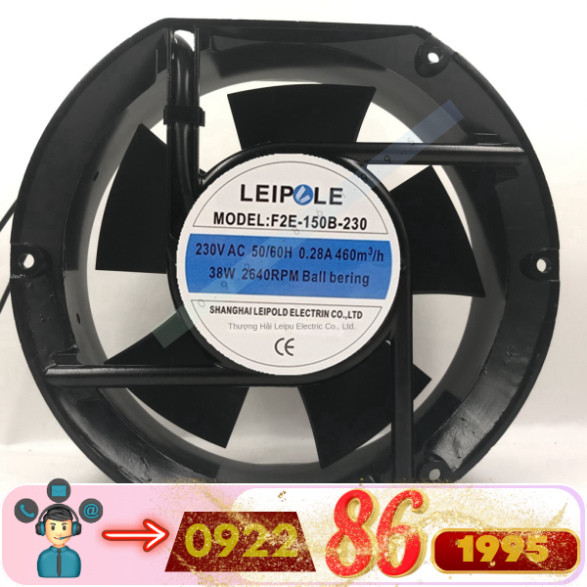 Quạt làm mát Leipole F2E-150S-230 - F2E-150B-230  220V 17Cm mới