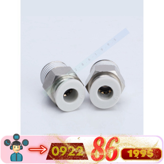 Đầu nối khí  PC6-01/8-02/10/ PC8-M5,. PC14-03 , PC12-03 , PC16-04  , PC4-M5 mới