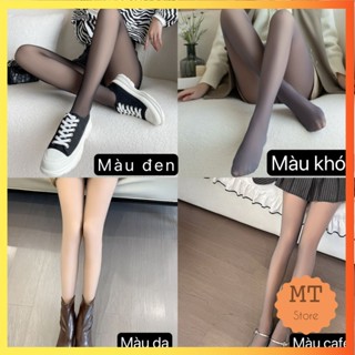 Quần tất 3D lót lông dày dặn đủ 4 màu đen , cát , khói , da siêu ấm chống xước