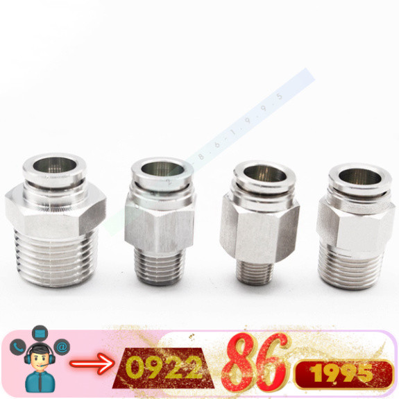 Đầu nối khí nén PC4-M5, PC12-02,PC10-02 ,  PC6/810 mới