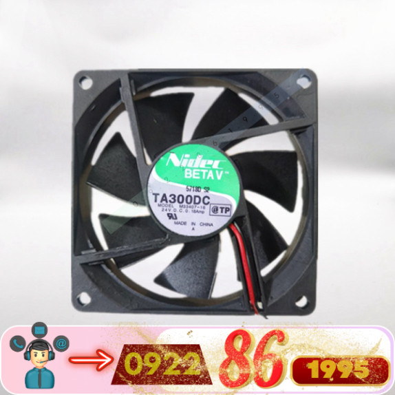 Quạt Biến Tần Nidec M33407-16  8Cm  24V   mới