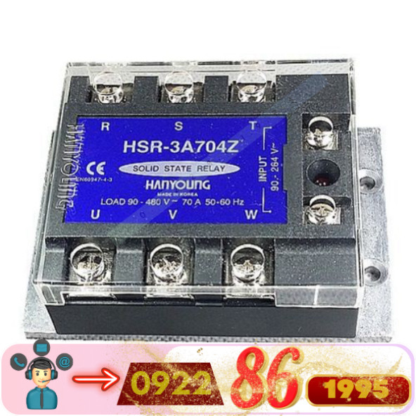 Rơ le bán dẫn Hanyoung HSR-3A104Z, HSR-3A204Z, HSR-3A304Z, HSR-3A404Z, HSR-3A504Z, HSR-3A704Z   mới