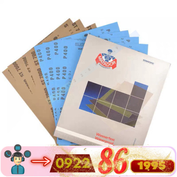Giấy nhám siêu mịn MATADOR GERMANY, giấy nhám STARCKE GERMANY, giấy nhám Đức , hạt cát ST2500 ST3000