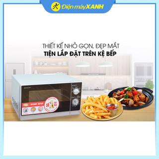 Lò vi sóng Sharp R-205VN(S) 20 lít | 5 Mức Công Suất | Nút Tiếng Việt