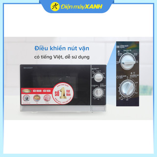 Lò vi sóng Sharp R-205VN(S) 20 lít | 5 Mức Công Suất | Nút Tiếng Việt