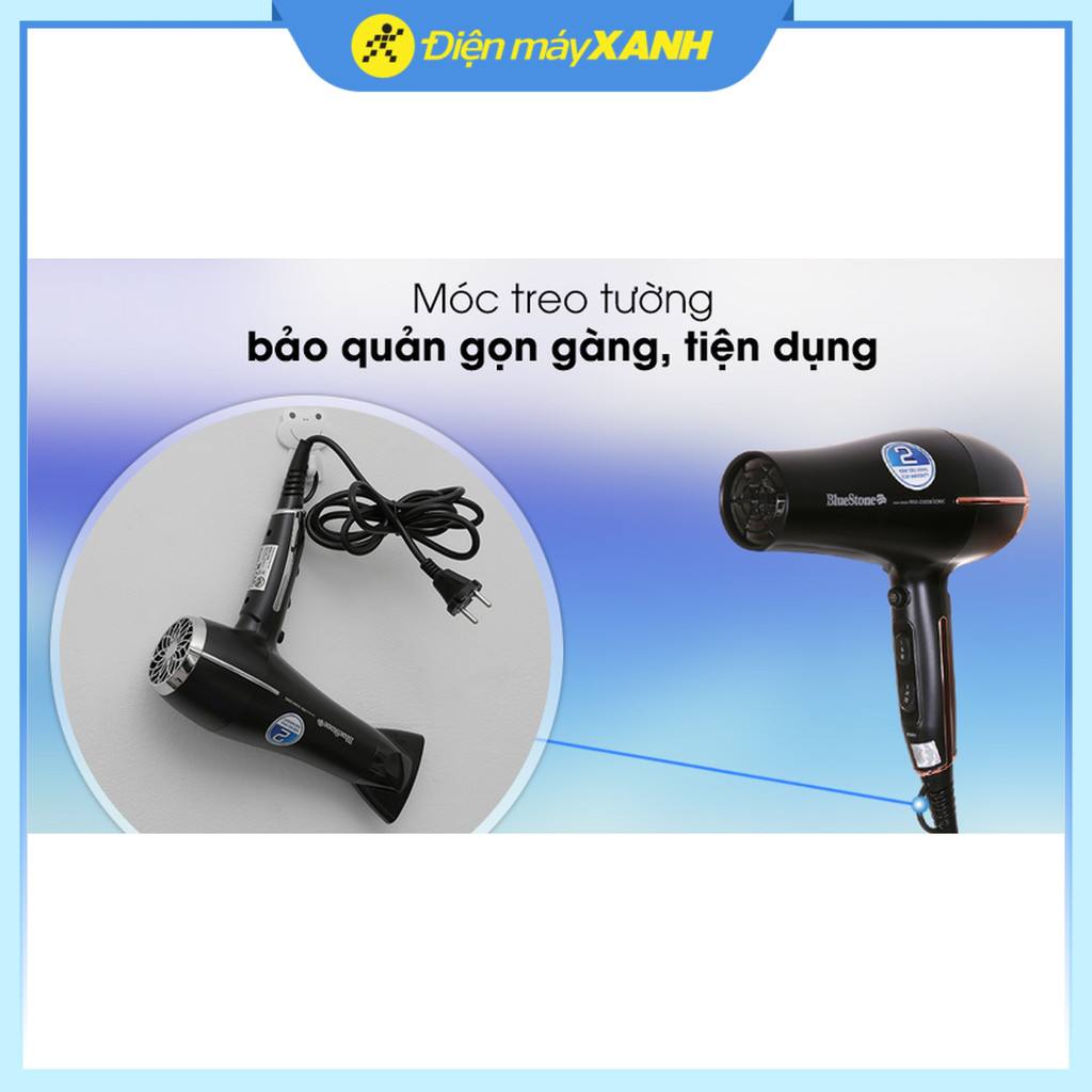 Máy sấy tóc 1900 - 2300W Bluestone HDB-1958 - Chính hãng bảo hành 2 năm