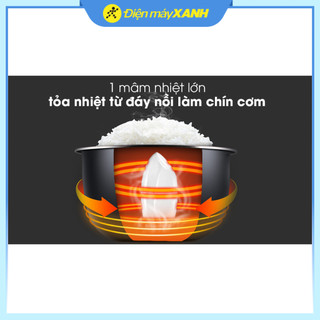 Nồi cơm nắp rời Sharp 1.5 lít KSH-D15V - Chính hãng bảo hành 12 tháng