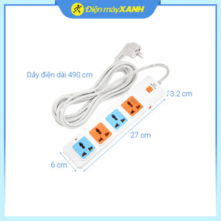 Ổ cắm điện Comet 4 lỗ 5m CES10405