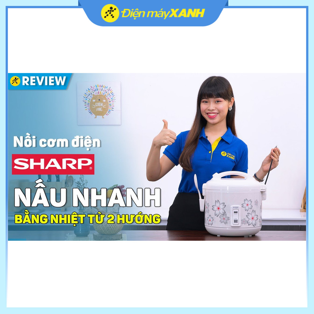 Nồi cơm nắp gài Sharp 1.8 lít KS-N182ETV