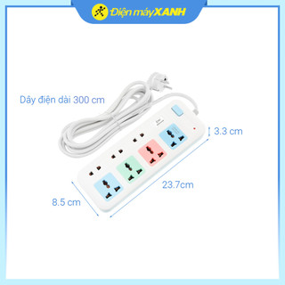 Ổ cắm điện COMET 7 lỗ 3m CES4433