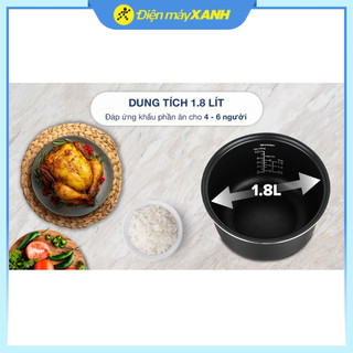 Nồi cơm điện tử Sharp 1.8 lít KS-COM194EV-BK