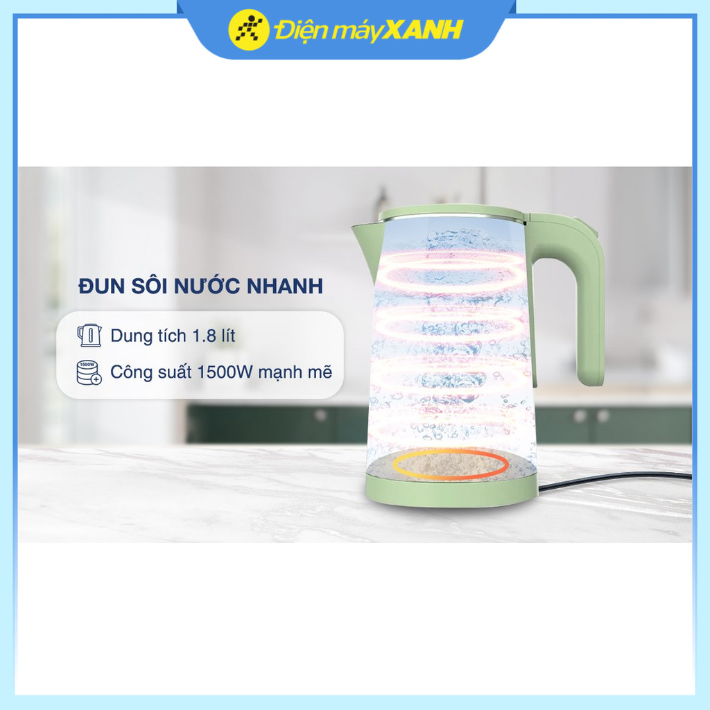Bình đun siêu tốc Sunhouse 1.8 lít SHD1353
