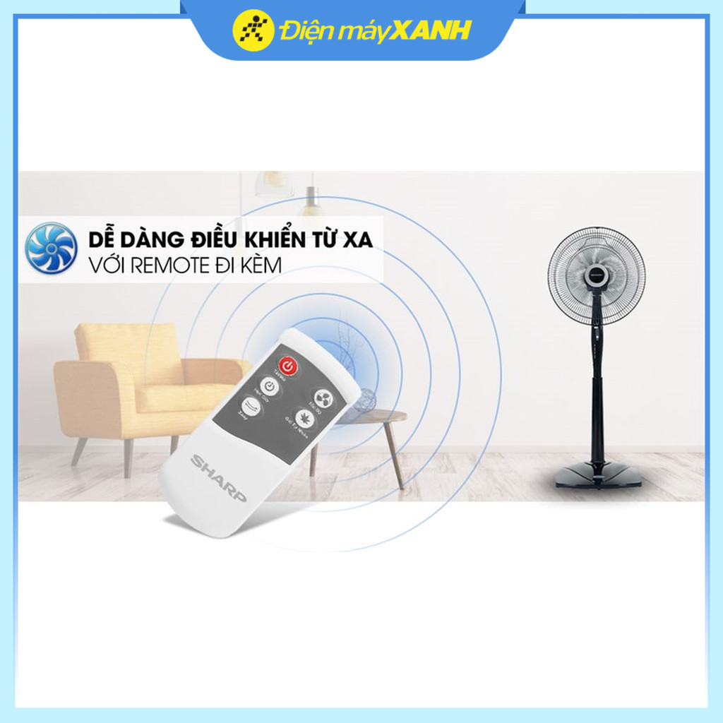 Quạt đứng Sharp PJ-S40RV-DG
