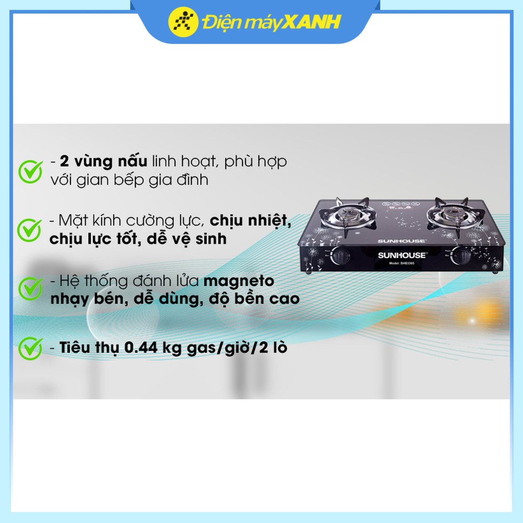 Bếp ga đôi Sunhouse SHB3365