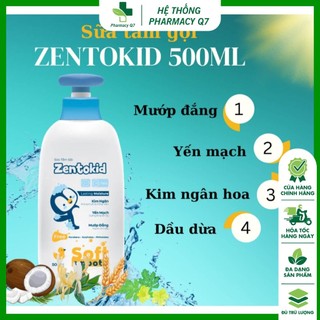 Sữa tắm gội Zentokid giúp làm sạch dịu nhẹ cho bé (Chai 500ml)