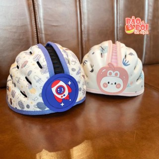 Mũ bảo hiểm bảo vệ đầu cho bé tập đi phong cách Hàn Quốc
