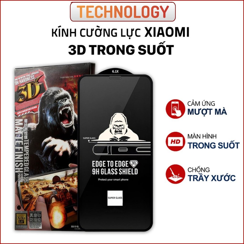 Kính cường lực Xiaomi Redmi A3X A3 A2 A1 TurBo 3 Plus 4G 5G