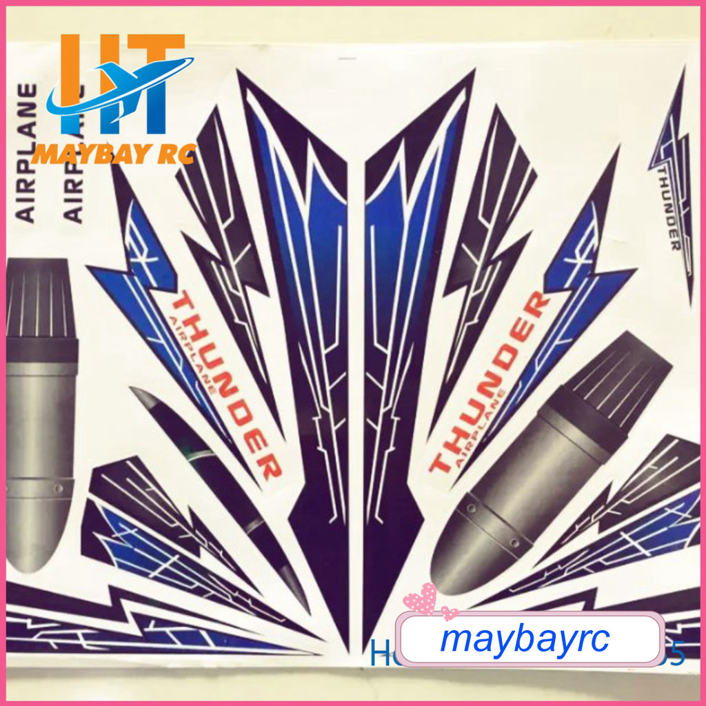 Decal trang trí cho máy bay mô hình ( 2 tấm đề can)