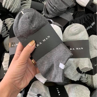 Tất giới tính Zara Men cổ ngắn chất Cotton cực đẹp New 2024