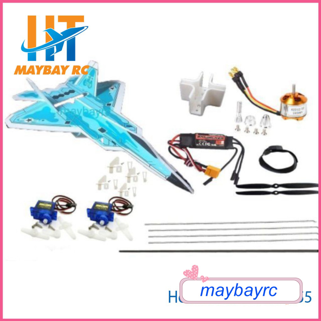Combo máy bay F22 flat xốp dẻo bao đập sơn sẳn maybayrc
