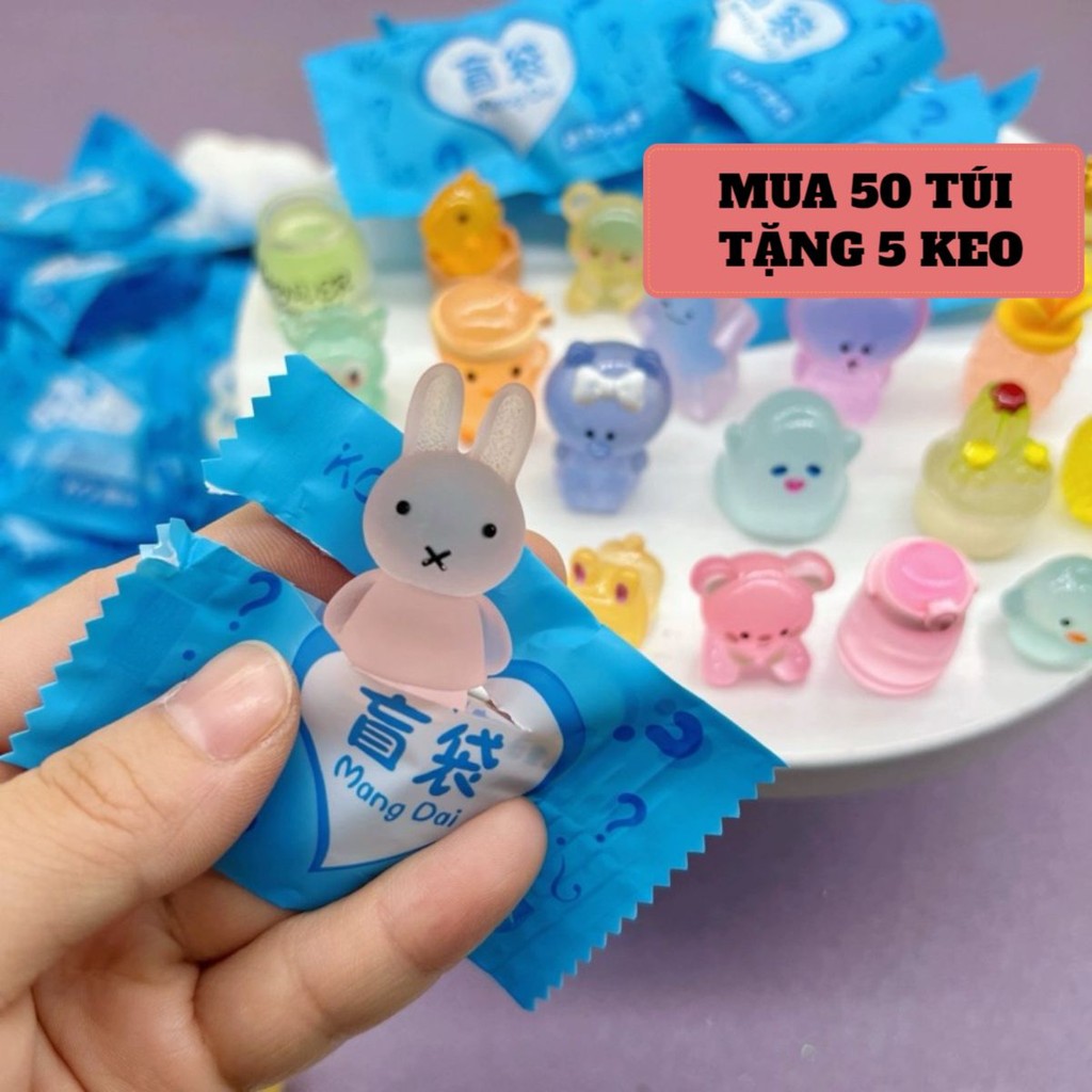 (Mua 50 tặng 10 keo) Combo 20/30/50 túi mù test nhân phẩm, túi mù giá rẻ, túi mù động vật phát sáng 