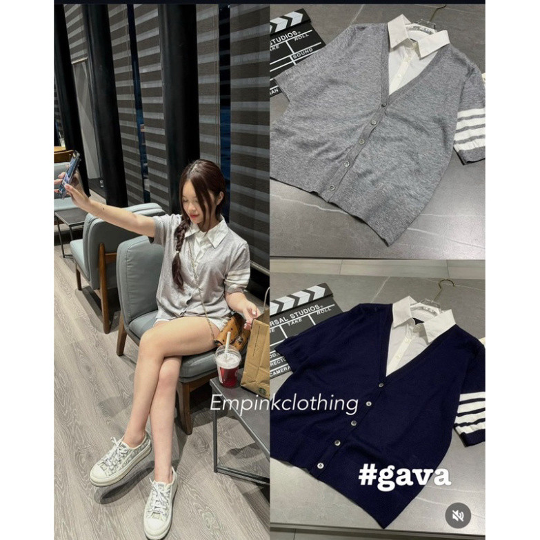 Áo cardigan mix sơ mi liền hottrend 2024 - DP BOUTIQUE