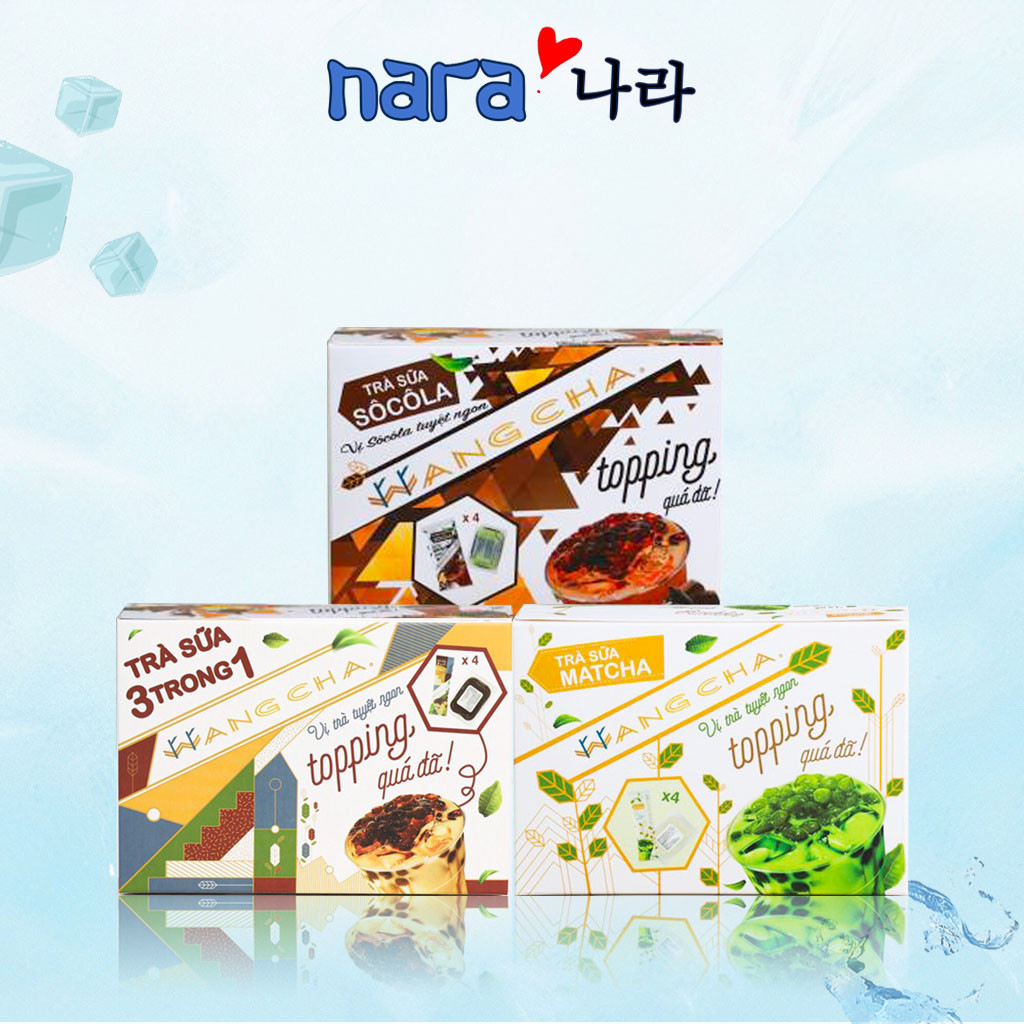 Hộp Trà Sữa 3IN1 WangCha Vị Truyền Thống (nhiều vị)