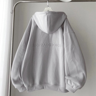 Áo Zip Nỉ Unisex Form Rộng NOTBADCHOICE Dây Kéo Hai Chiều Phá Cách Hot Trend - Pqk Boutique