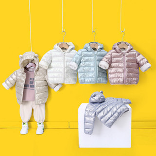 [SẴN 90-130] Quần áo cho bé, Áo Phao Tai Gấu cho bé trai, bé gái mặc xinh mẫu mới thu đông 2024