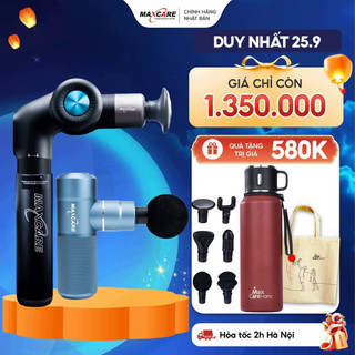 Súng Massage Cầm Tay GIÃN CƠ CAO CẤP MAXCARE Tùy Chỉnh 5 Góc Gập, Nhiệt Phục Hồi 50°C, Giảm Đau Bắp Vai Cổ Gáy, Pin 60N