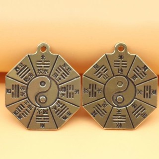 Móc Khóa Đồng Thau,Mặt Dây Chuyền Bát Quái (Loại Dày)