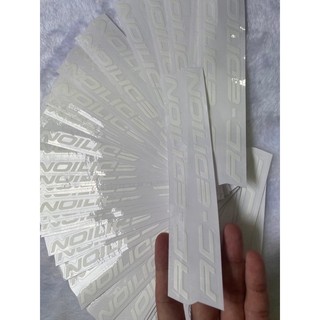 Cặt tem dán phuộc rc edition xám decal trong