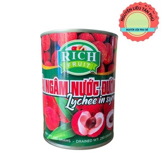 Vải ngâm đường Rich - Lon 565gr