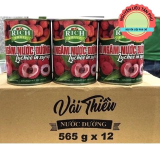 Vải ngâm đường Rich - Lon 565gr
