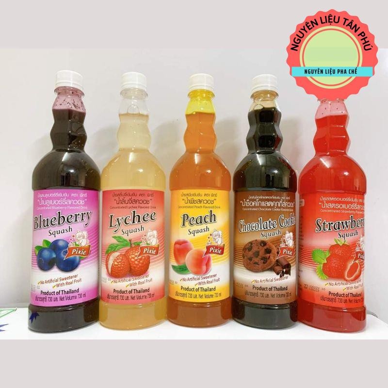 Siro Thái Pixie đủ hương Chai 730ml