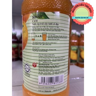 SUN UP CAM VÀNG 850ML