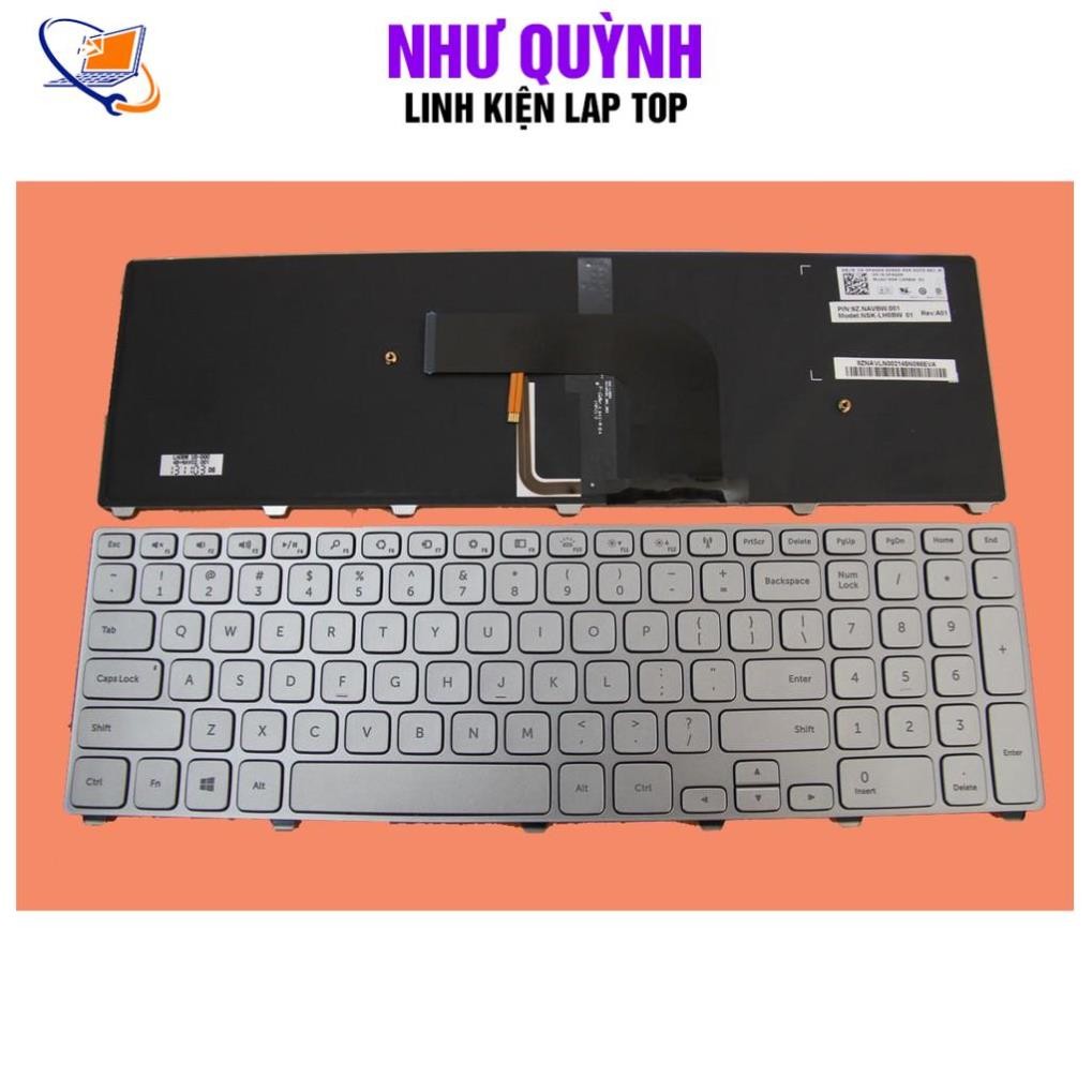 Bàn phím laptop Dell Inspiron 17-7000, 17 – 7737 Màu Bạc NEW