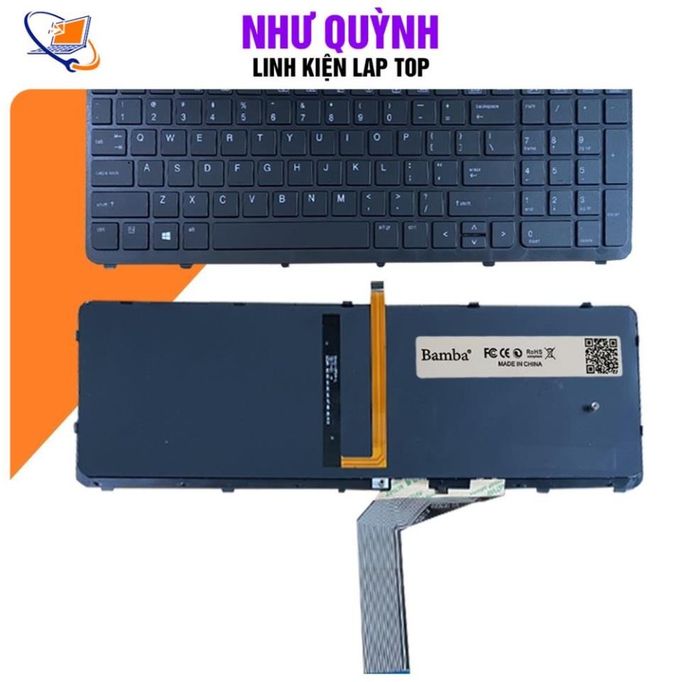 Bàn phím laptop Hp Zbook 15 G1, 15 G2, Zbook 17 G1, 17 G2 KHÔNG CHUỘT - CÓ ĐÈN NEW