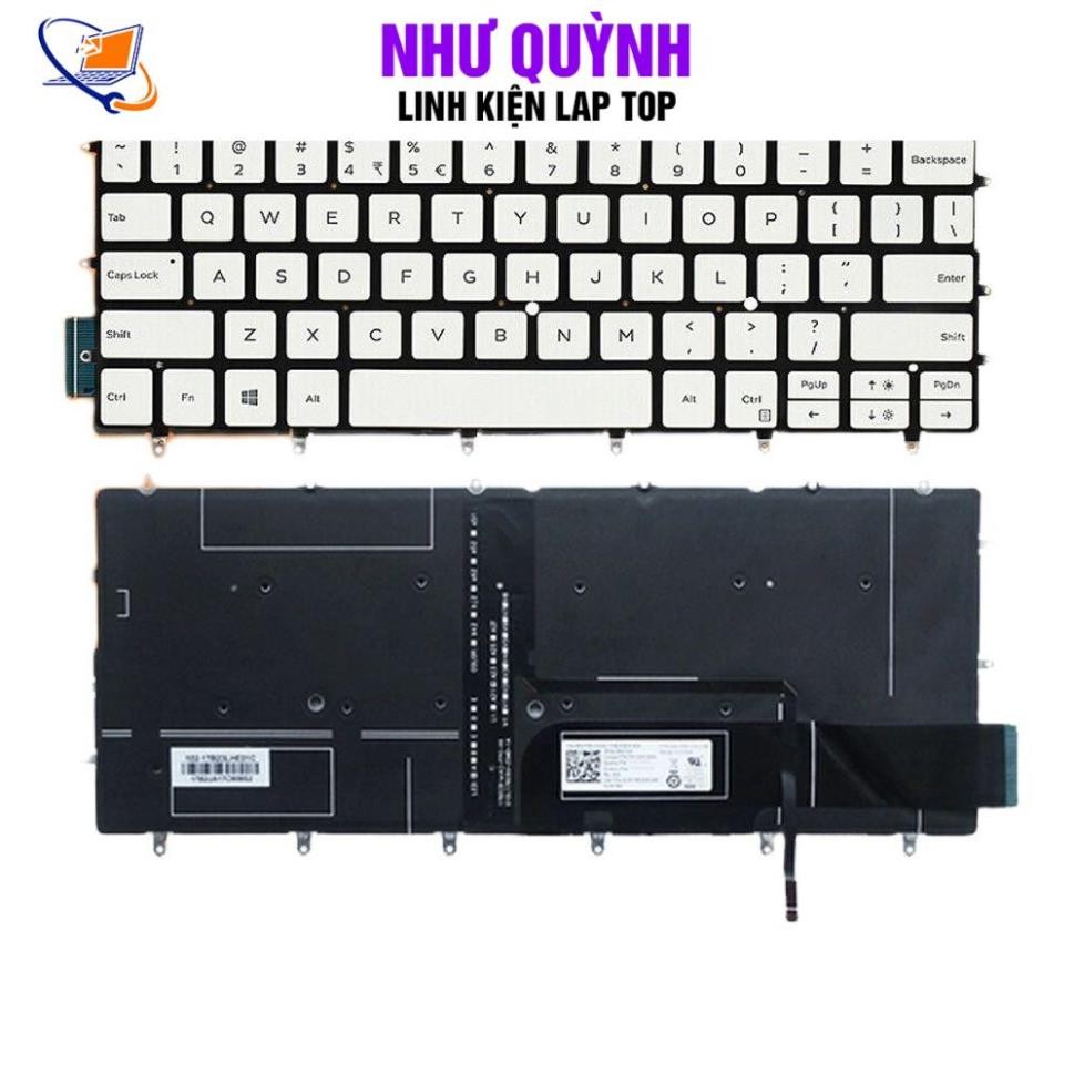 Bàn phím laptop Dell XPS 13 7390 9305 9370 9380, XPS 7390, XPS 9305, XPS 13 9370, 13 9380 BẠC (CÓ ĐÈ