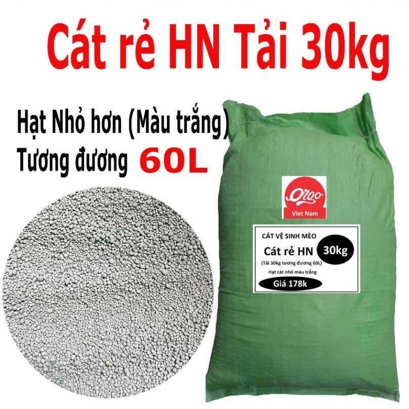 Orgo- cát vệ sinh mèo rẻ HN -1kg (từ tải 30kg)