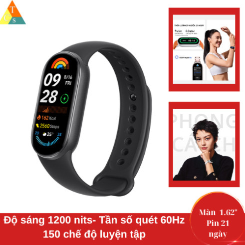 Vòng đeo tay thông minh xiaomi Mi Band 9-Mi Band 9 M2345B1 bản quốc tế