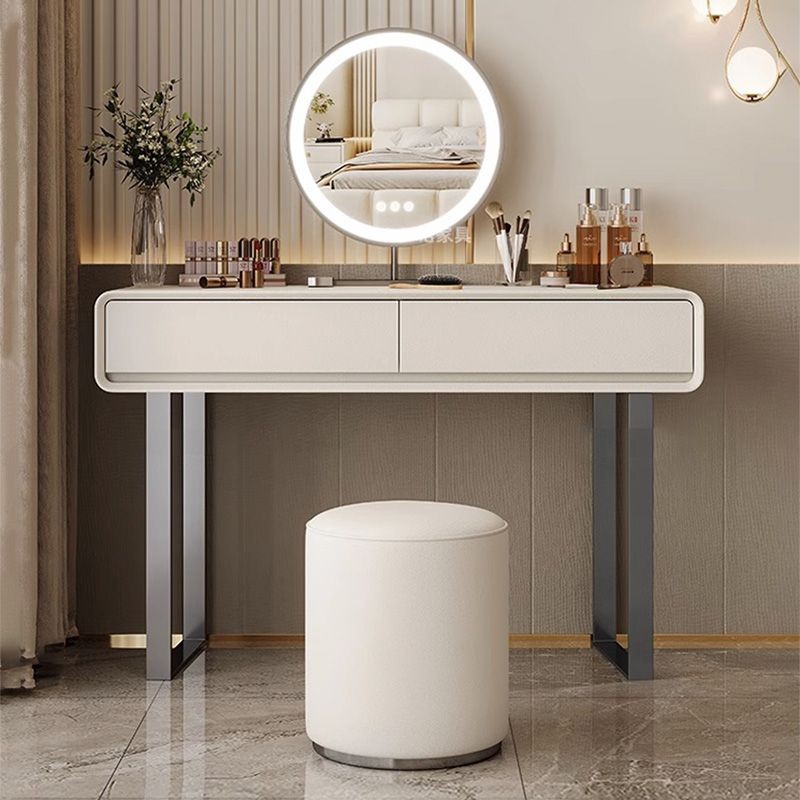 Bàn Trang Điểm Gỗ Nguyên Khối Phong Cách Kem Phòng Ngủ Gia Dụng Nhỏ Cao Cấp Cảm Giác Sang Trọng Nhẹ Bàn Trang Điểm Có Th