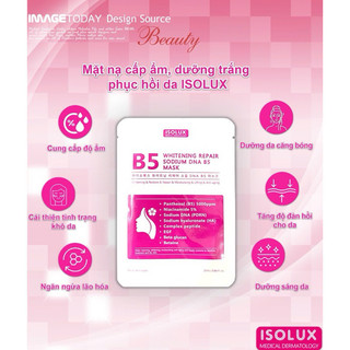Mặt nạ ISOLUX Whitening repair sodium DNA B5 mask Hàn Quốc 25ml hạn 2027 I24