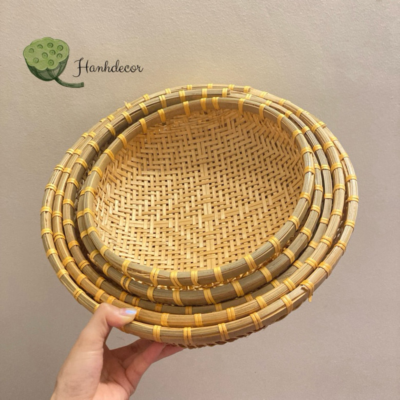 Rổ tre đan thưa, Rá tre rửa rau vo gạo, Rổ tre đựng ngô khoai sắn luộc