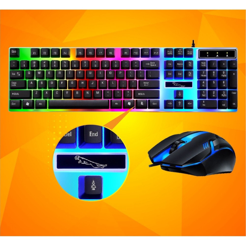 Bộ bàn phím kèm chuột gaming có dây giả cơ G21b