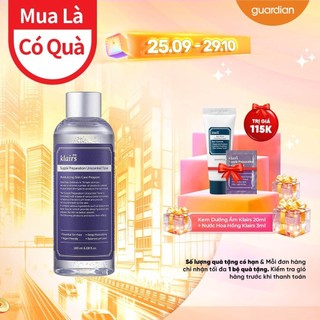 Nước Hoa Hồng Không Mùi Dưỡng Ẩm Và Làm Mềm Da Dear Klairs Supple Preparation Unscented Toner 180Ml