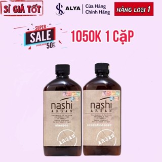 (hàng phân phối salon) cặp dầu gội xả NASHI ARGAN 500ML